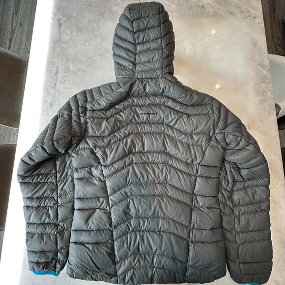 Mammut Biren 5 Down Jacket Mens Large Grey Light Blue Accent - Picture 2 of 5